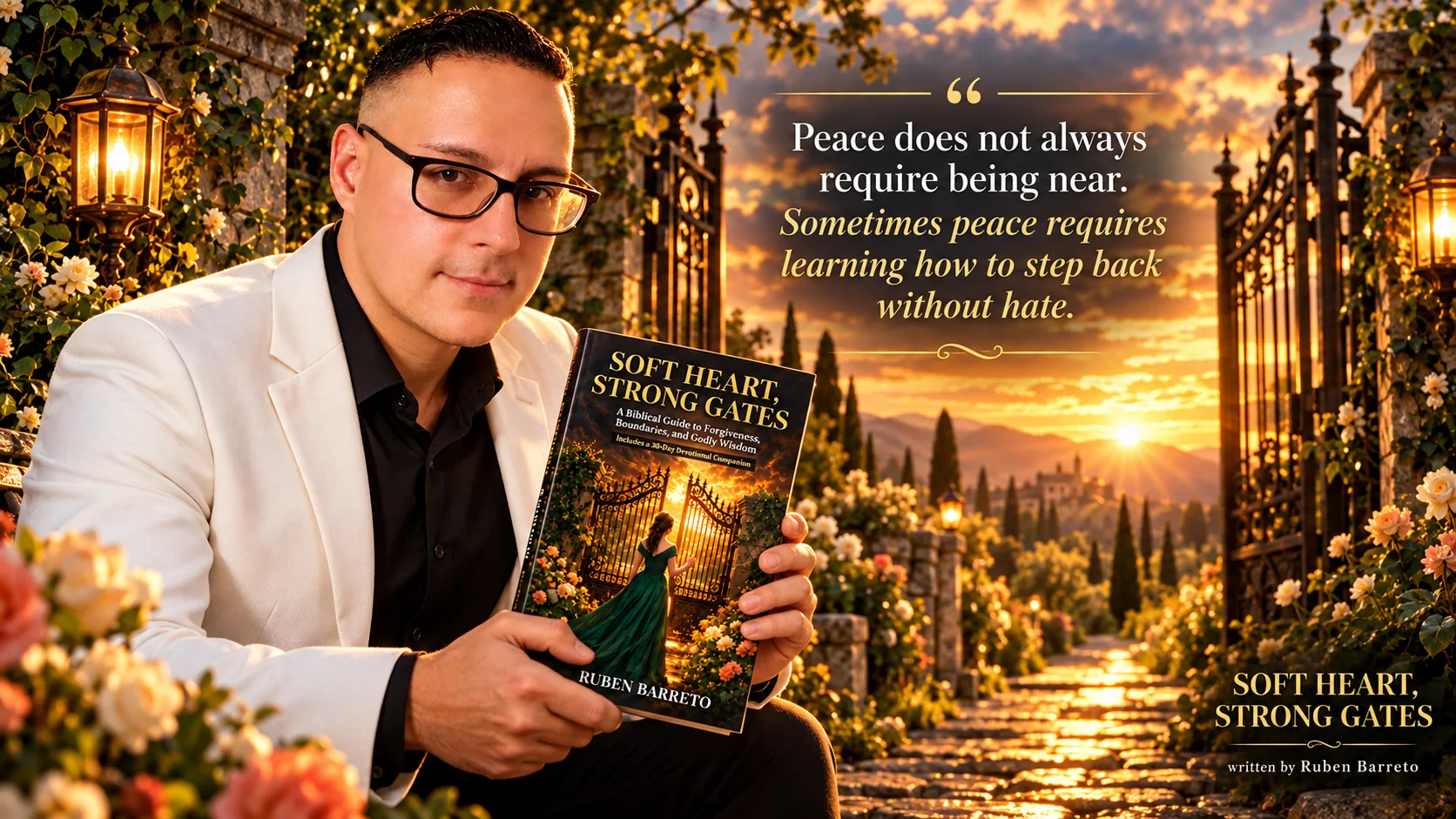 Soft Heart, Strong Gates visual quotation about peace and healthy distance